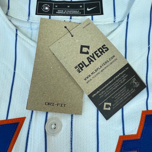 NIKE New York Mets Jersey #1 NWT Size Medium DriFit Engineered Jeff McNeil White - Picture 11 of 16